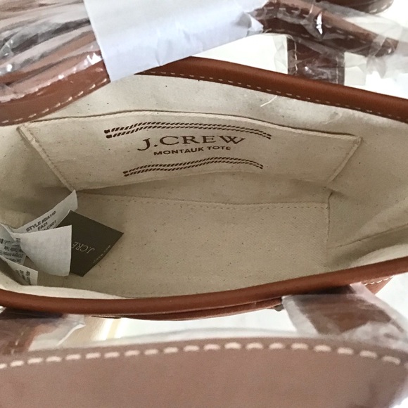 J. CREW Leather Mini Montauk Tote Bag New - Picture 13 of 14
